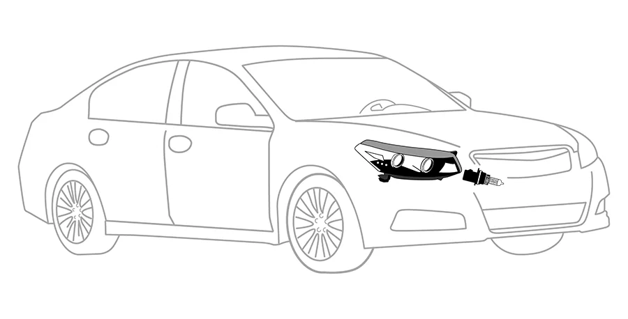 Headlight Bulb Replacement illustration