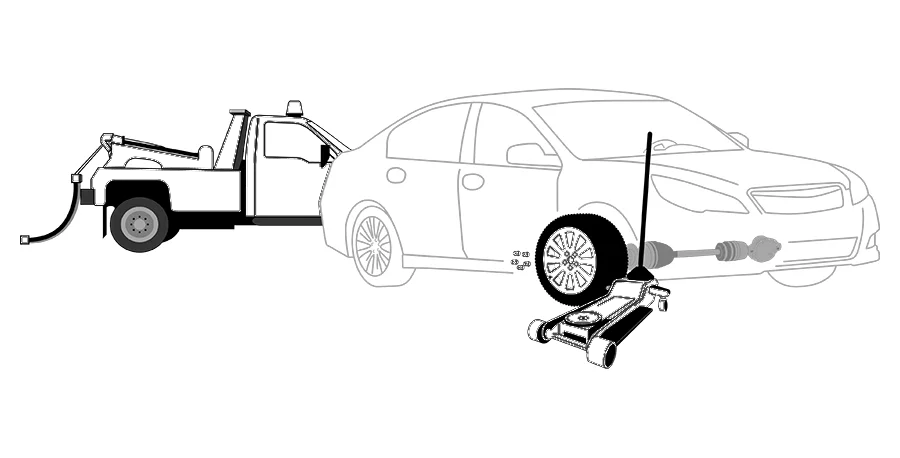 Flat Tire Repair illustration