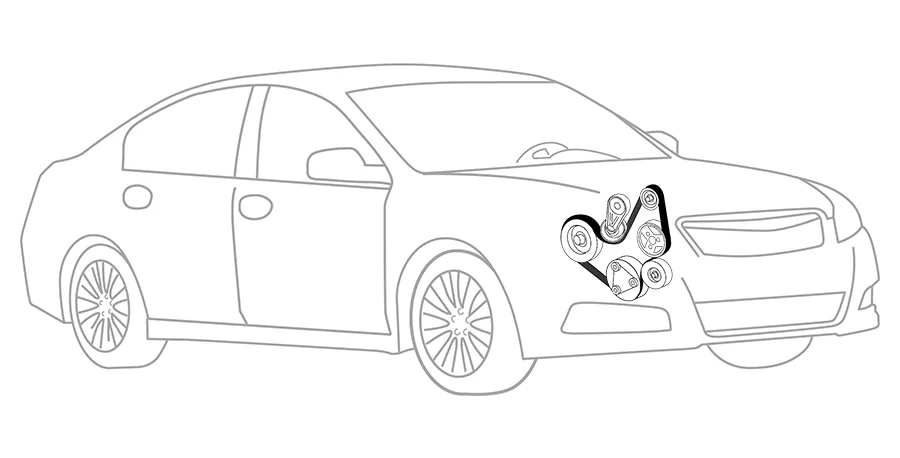 Serpentine Belt Replacement illustration