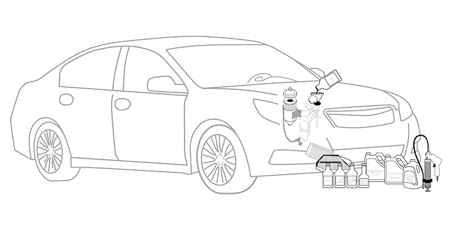 Lube and Oil Change illustration