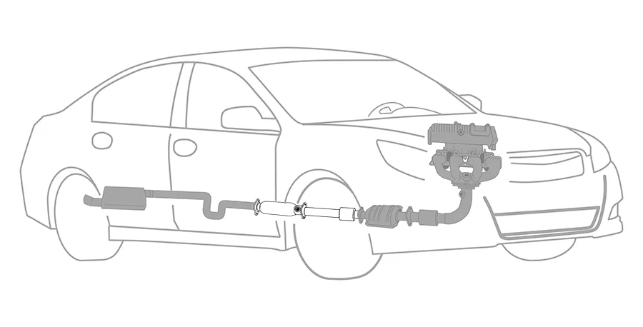 Center Exhaust Section Replacement illustration